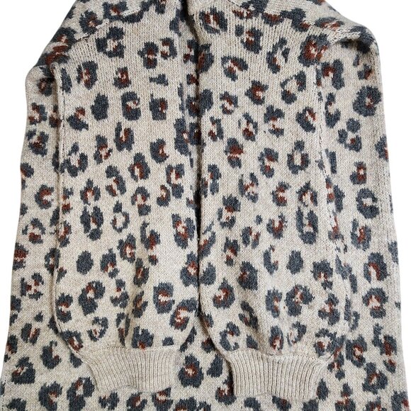 Steve Madden Leopard Print Sweater Dress Large - Picture 2 of 10